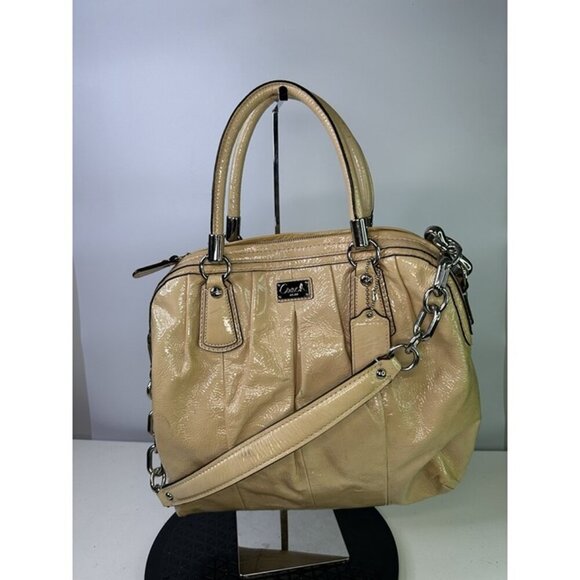 Coach Kristin Yellow Patent Leather Satchel Shoulder Bag 16016 - Picture 3 of 12